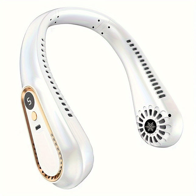 Stylish USB Neck Fan with Rechargeable Battery