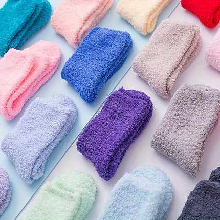 5 Pairs Coral Velvet Sleep Socks