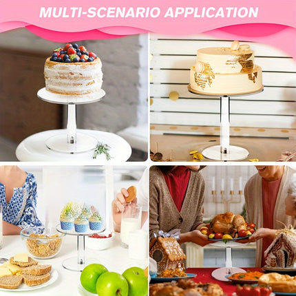 1pc Elegant Transparent Acrylic Cake Stands