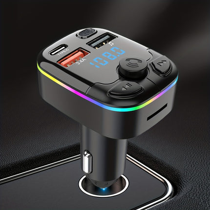 Wireless 5.0 Car Transmitter - Music, Calls & Charging