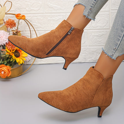 Elegant Pointed Toe Ankle Boots