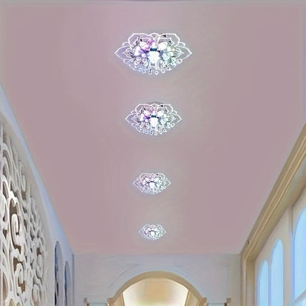 Modern Crystal Petals LED Ceiling Light - Elegant Indoor Fixture