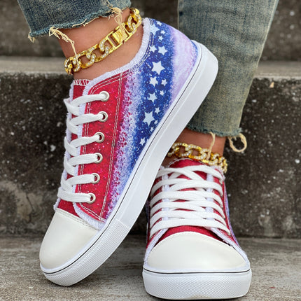 Star Pattern Canvas Sneakers