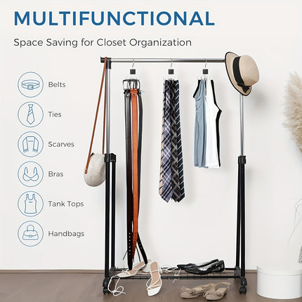 Rotatable Wooden Multi-Purpose Belt Hanger