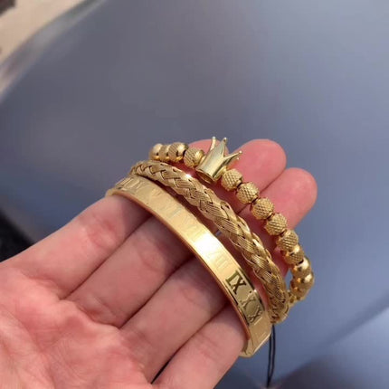 Men's Royal Crown Bracelet Set