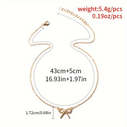 Elegant Bow Pendant Necklace
