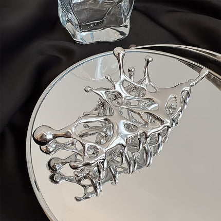 Elegant Liquid Metal Hair Claw