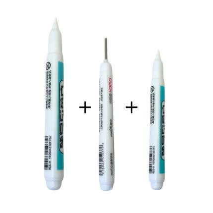3pcs White Marker Pens for Crafts