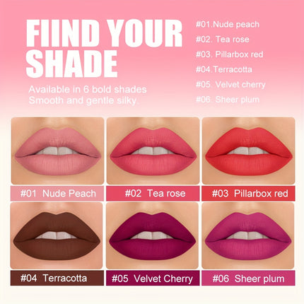 6-Shade Matte Lipstick Set