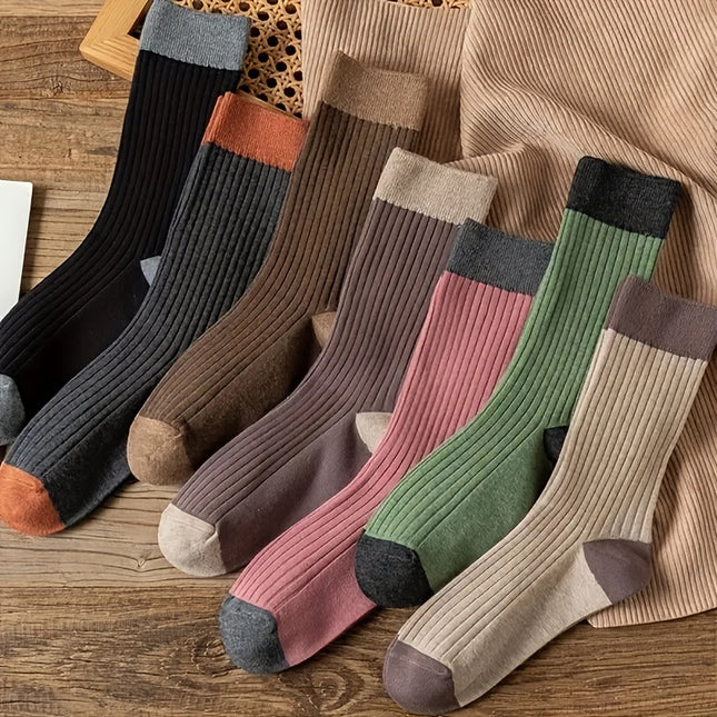 Women's Colorblock Crew Socks 7-Pack