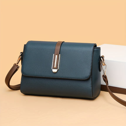Retro Color Contrast Crossbody Bag