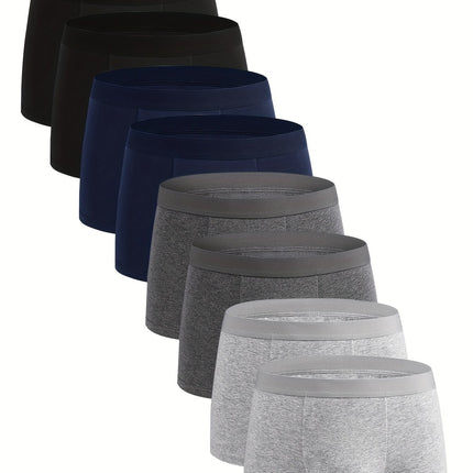 4-12pcs Men's Cotton Stretch Boxer Briefs