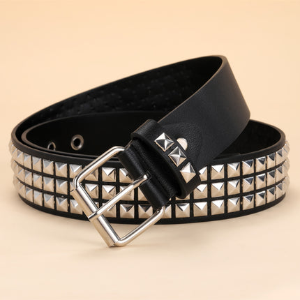 Black Punk Rock Studded Belt