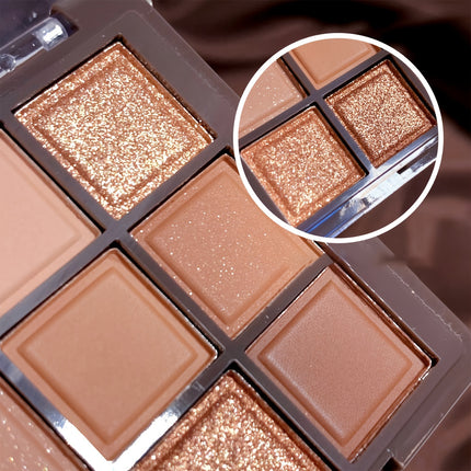9-Color Chocolate Brown Eyeshadow Palette