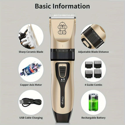 Whisper-Quiet Pet Grooming Clipper - Monti Bargains