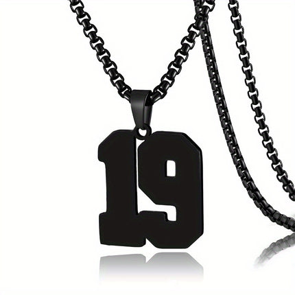 Men's Sports Number Pendant Necklace
