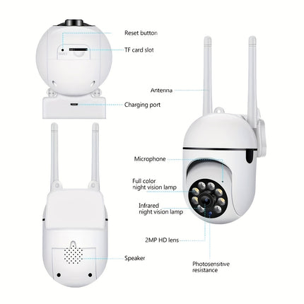 Wireless 1080P Security Camera with Night Vision