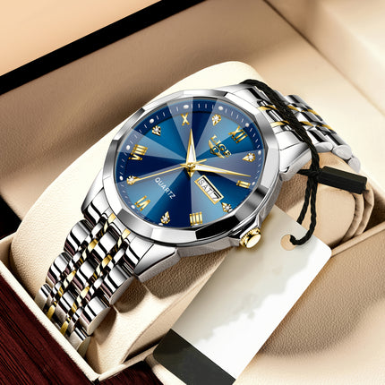 LIGE Luxury Luminous Quartz Watch