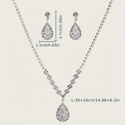 Luxurious Geometric Bridal Jewelry Set
