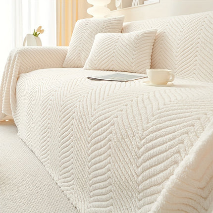 Plush Sofa Cover Blanket – Pet-Friendly, Anti-Slip Furniture Protector