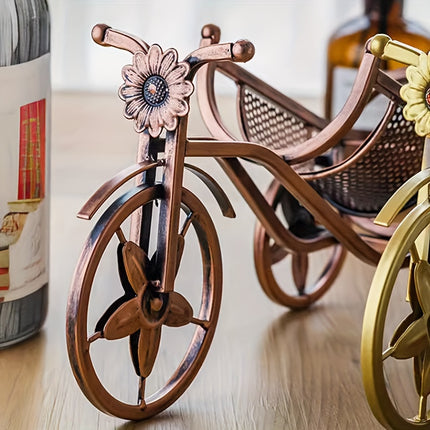 Metal Tabletop Bicycle Wine Rack – Decorative Countertop Holder