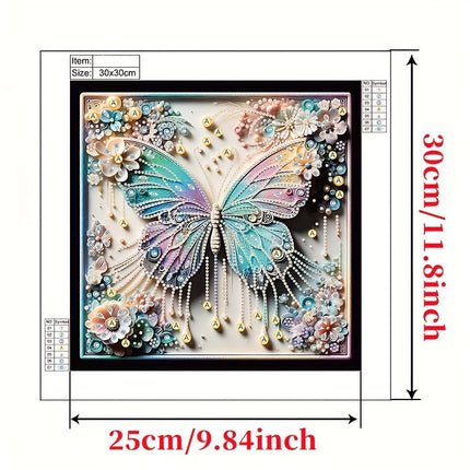 Flower Butterfly Diamond Art Kit