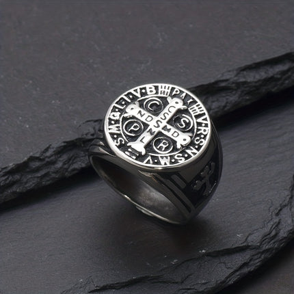 Men's Punk Style Saint Benedict Ring