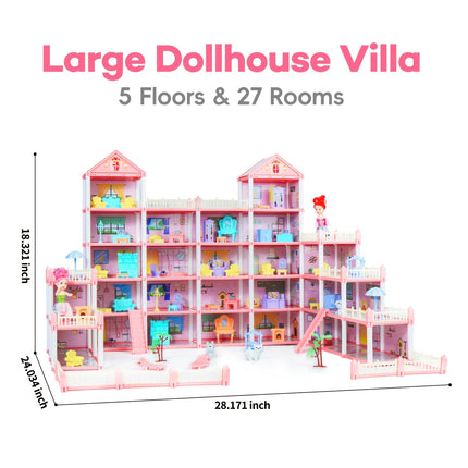 Deluxe 4-Story Dollhouse Playset – Magical Pretend Play Fun