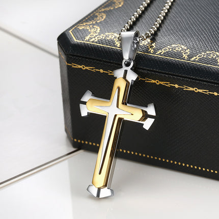 Men's Multi-layer Cross Necklace