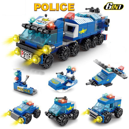 6-in-1 Police Building Blocks – Creative Fun for Kids! - Monti Bargains