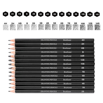14pcs Professional Drawing Pencils Set
