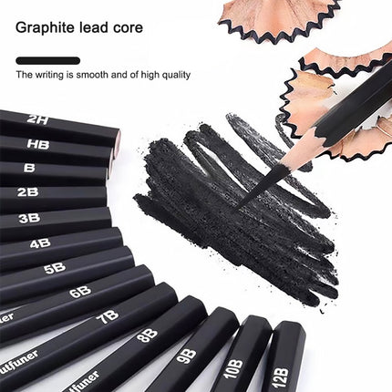 14pcs Professional Drawing Pencils Set