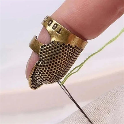 Vintage Golden Metal Sewing Thimble