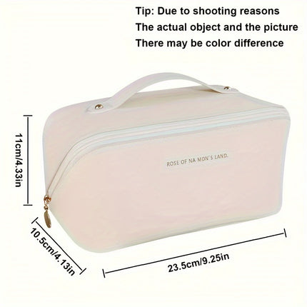 Double-Layer Travel Makeup Organizer – Sleek & Spacious - Monti Bargains