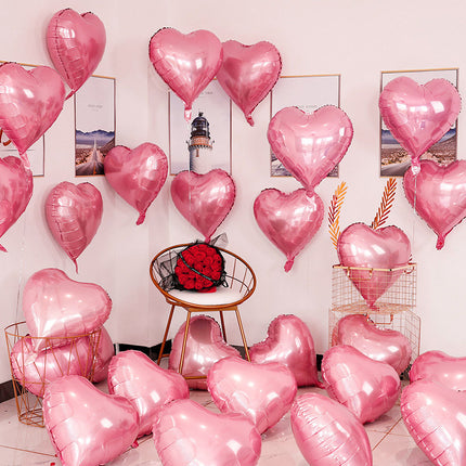 Silver & Pink Love Balloons 10pcs/set 45.72 cm