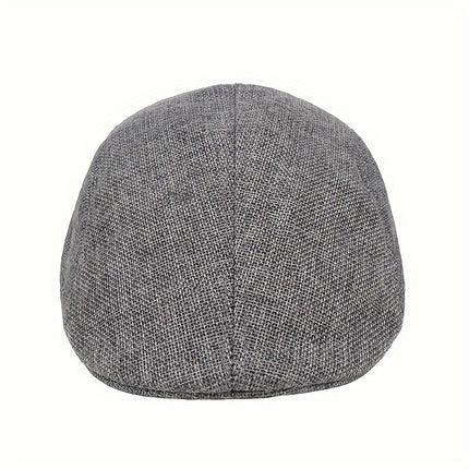 Striped Gray & Beige Lightweight Beret