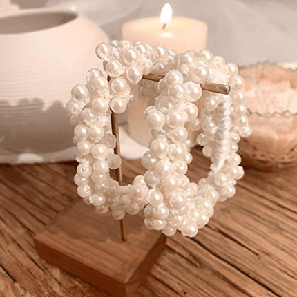 3pcs Pearl Elastic Hair Bands