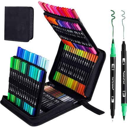 Double-Headed Marker Pens – Unleash Your Artistic Creativity - Monti Bargains