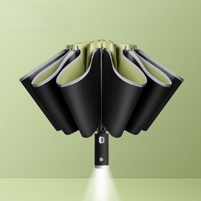 UV Protection Umbrella with LED Flashlight & Reflective Stripe