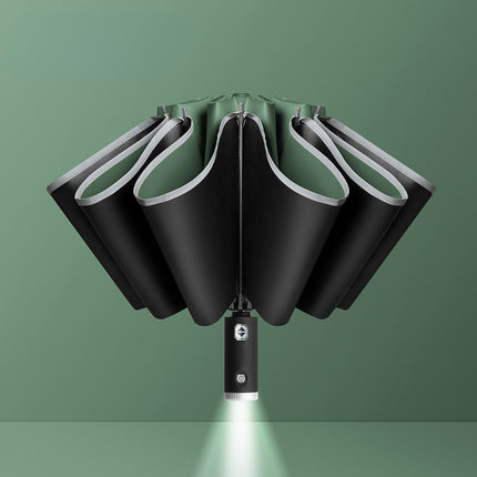 UV Protection Umbrella with LED Flashlight & Reflective Stripe