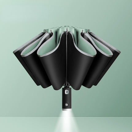 UV Protection Umbrella with LED Flashlight & Reflective Stripe