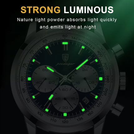 POEDAGAR Luxury Men’s Chronograph Watch