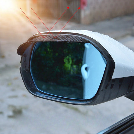 Carbon Fiber Rearview Mirror Rain Shields - Set of 2