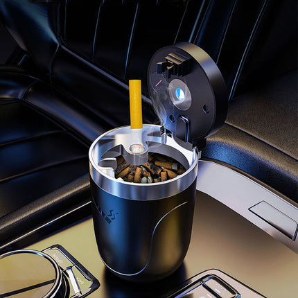 LED Car Ashtray Cup – Portable, Detachable, Stylish Design