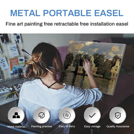 Adjustable Metal Tripod Artist Easel