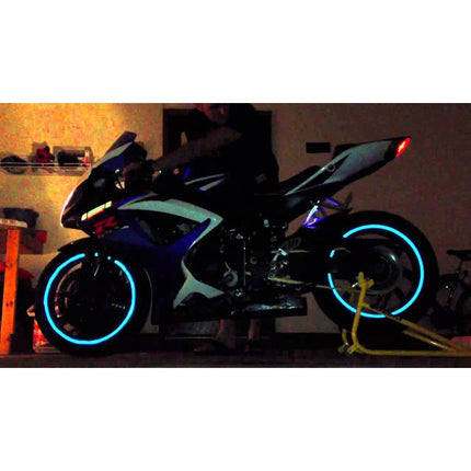 Reflective Motorcycle Wheel Stickers - Bold Style & Safety