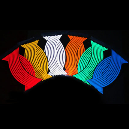 Reflective Motorcycle Wheel Stickers - Bold Style & Safety