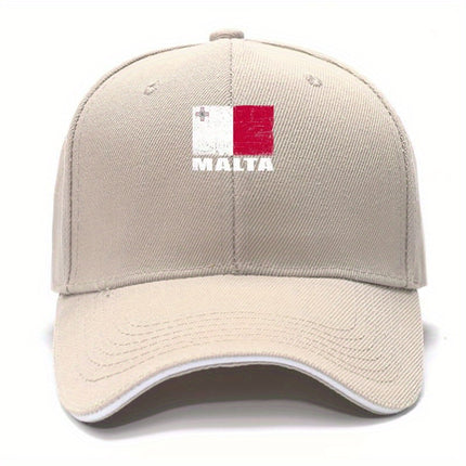 Malta Flag Grunge Baseball Cap