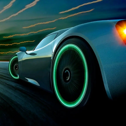 Luminous Valve Caps – Glowing Bike & Car Wheel Decor