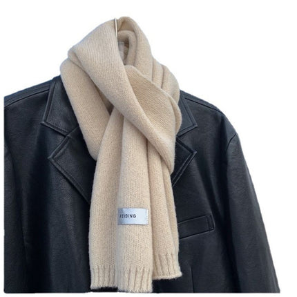 Elegant Men's Knit Wool Scarf
